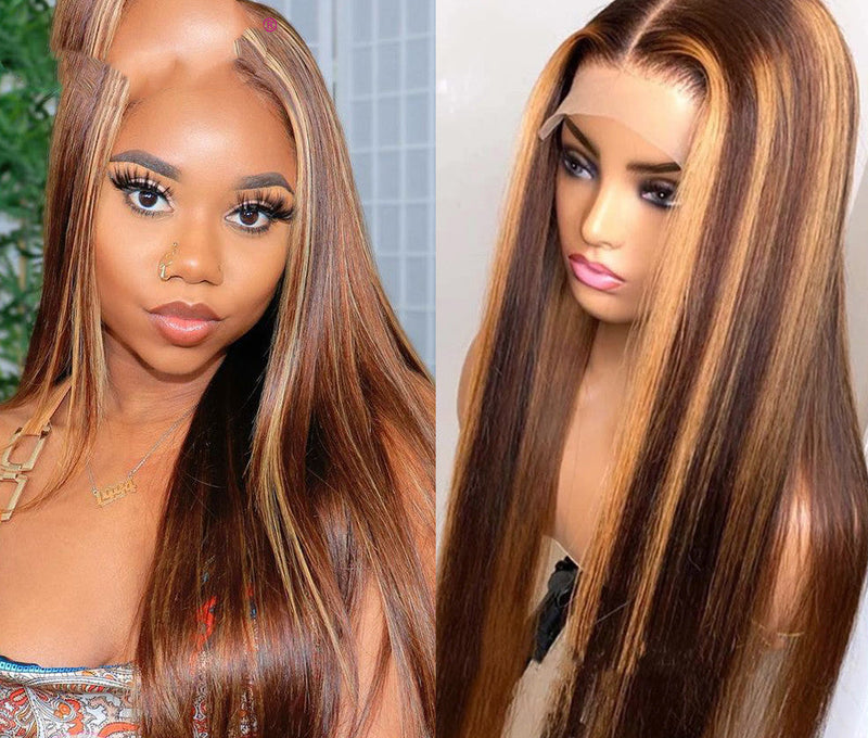 Colored Medium Length Straight Hair - valoremehair